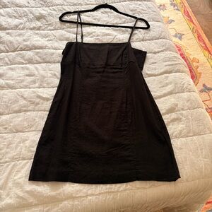 House of Harlow 1960 Black Linen Dress